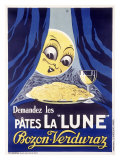 Italian Moon Pasta Spagehtti Poster Lámina giclée