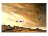 WWI, Nieuport Biplane Albatros reproduction procédé giclée par Bill Northup