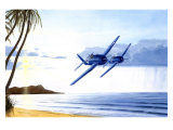 WWII Grumman F6F Hellcat Hawaii Poster Lámina giclée por Bill Northup