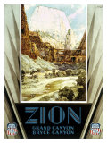 Union Pacific, Zion Canyon Giclee Print