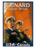 Cunard Line, Express Service Giclée-Druck