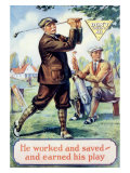Don't Spend it All, Golf Giclee Print