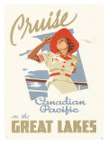 Canadian Pacific Oceanline Lakes Reproduction procédé giclée
