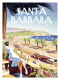 Santa Barbara Beach Resort Giclee Print