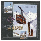 Le Telepherique Affiche par Bruno Pozzo