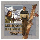 Les Sports d'Hiver Poster by Bruno Pozzo