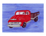 Little Red Truck Giclee Print by Leighann Hill Little Red Truck Giclee Print by Leighann Hill