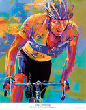Lance Armstrong, Seven Times Tour de France Champion Affiches par Malcolm Farley