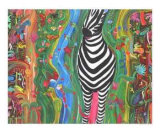 Zebra Giclee Print by Jerry Clovis