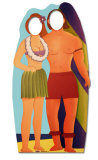 Surfboard Couple Stand Up