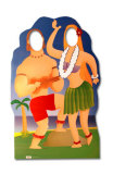 Hawaiian Couple Cut Out Silhouette découpée