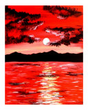 ( 1 of 4 ) - ABSTRACT ARTS HOME DECOR BEAUTIFUL SUNSET IN RED - BEAUTIFUL PAINTING Lámina giclée por Teo Alfonso ( 1 of 4 ) - ABSTRACT ARTS HOME DECOR BEAUTIFUL SUNSET IN RED - BEAUTIFUL PAINTING Lámina giclée por Teo Alfonso