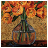 Golden Tulips Prints by Shelly Bartek
