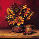 Sunflowers with Plums Art by Andres Gonzales