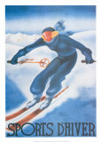 Sports d'Hiver Prints by Georges Arou