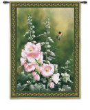 Hollyhock Hummer Wall Tapestry by Catherine Mcclung Hollyhock Hummer Wall Tapestry by Catherine Mcclung