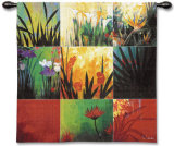 Tropical Nine Patch TAPETE DE PAREDE por Don Li-Leger