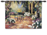 Floral Courtyard Wall Tapestry