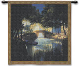 Blue Boat Wall Tapestry by Max Hayslette Blue Boat Wall Tapestry by Max Hayslette