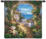 Mediterranean Arches II Wall Tapestry by Gabriela