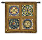 Rosette Wall Tapestry by Mary Beth Zeitz