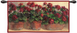 Potted Geraniums Wall Tapestry by Anita Phillips