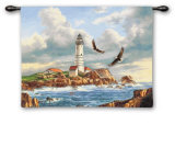 Boston Lighthouse Wall Tapestry by Rudi Reichardt