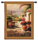 Courtyard View I Wall Tapestry by Roberto Lombardi