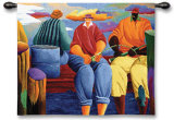 Pier Fishing Wall Tapestry by Ivey Hayes