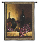 Wine Bottle with Grapes Wall Tapestry by Loran Speck