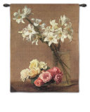 Roses and Lilies Wall Tapestry