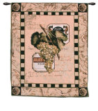 Grapes and Labels I Wall Tapestry