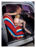 Front Seat Fish Nets Pin Up Girl Poster Lámina giclée por David Perry
