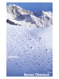 Berner Oberland Ski reproduction procédé giclée