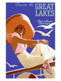 Canadian Pacific Great Lakes Cruise reproduction procédé giclée