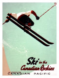 Canadian Pacific Snow Ski Rockies Giclee Print