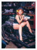 Hot Rod Cigarette Pin Up Girl Poster Lámina giclée por David Perry