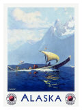 Northern Pacific Railroad, Alaska reproduction procédé giclée