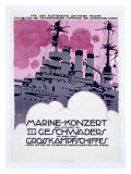 WWI, German Kriegsmarine Destroyer Giclee Print