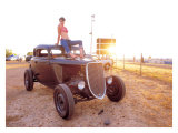 Deuce Coupe Rock a Billy Pin Up Poster Lámina giclée por David Perry