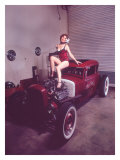 Pin-Up Girl: Rat Rod Lámina giclée por David Perry