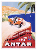Antar Motor Oil Monte Carlo Rallye Giclée-tryk af M. Pecnard