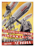 Lenin with Dirigibles Impressão giclée
