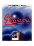 Marconi Tube Radio Set Giclee Print