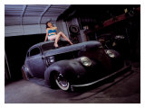 Pin-Up Girl: Street Rod Coupe Lámina giclée por David Perry