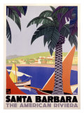 Santa Barbara Riviera américaine Reproduction procédé giclée