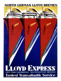 Lloyd Express, Oceanline Ship Giclee Print