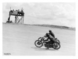 Daytona Beach Motorcycle Racers Giclee Print