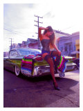 Low Rider Short Pin Up Poster Lámina giclée por David Perry