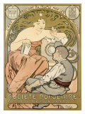 Mucha Magic Lantern Art Show Poster Lámina giclée por Alphonse Mucha